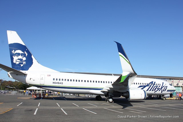 The 737-800, ready to be pulled