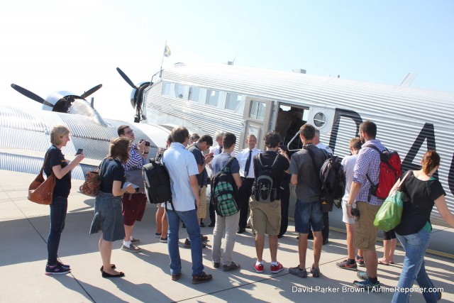 Our group anxiously awaiting to board the aircraft.