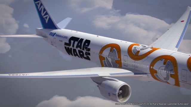 New BB8 Star Wars livery on a Boeing 777-300ER - Photo: ANA