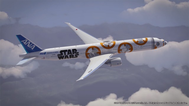 New BB8 Star Wars livery on a Boeing 777-300ER - Photo: ANA