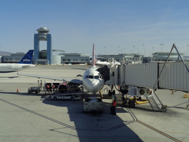 My savior in Las Vegas, a Virgin America A320.  Photo: Mal Muir | AirlineReporter.com