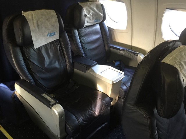 This is Gazpromavia Business Class Cabin on the Yak-42D - Photo: Bernie Leighton - AirlineReporter