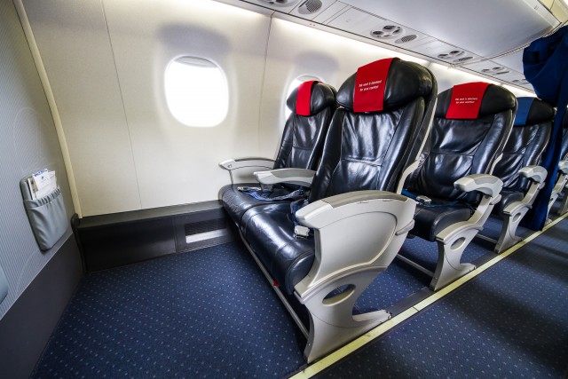 There is a generous amount of legroom at the bulkhead row Photo: Jacob Pfleger | AirlineReporter