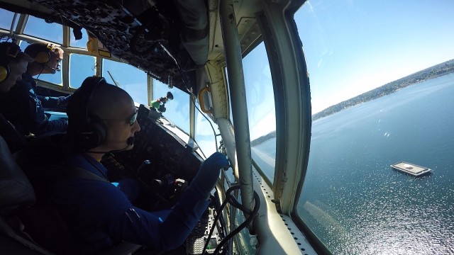 Low level flying over Lake Washington