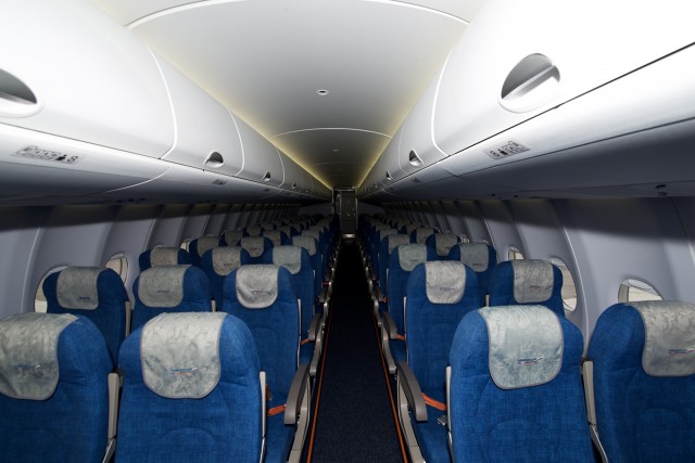 The economy cabin- look how thick those seats are! Photo: Bernie Leighton | AirlineReporter