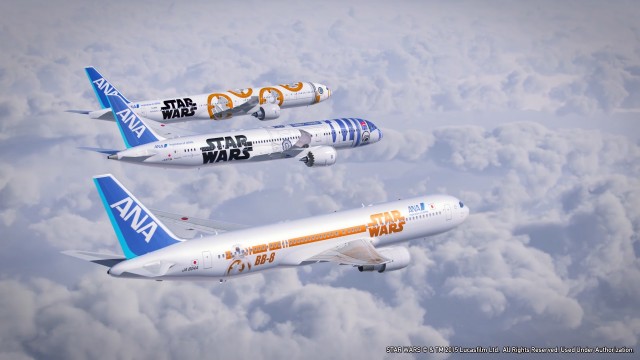 All three ANA Star Wars liveries - Photo: ANA