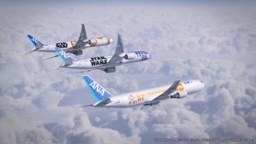 All three ANA Star Wars liveries - Photo: ANA