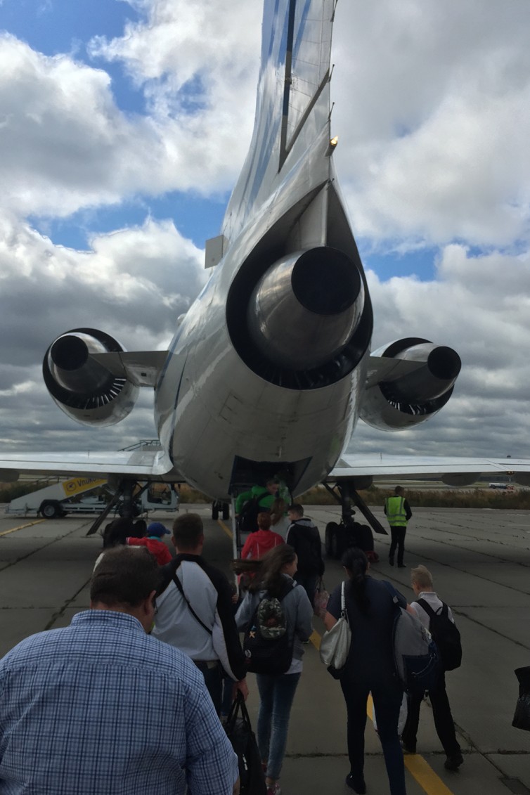 The Yak-42 series was designed to be boarded by the rear, integrated, airstairs - Photo: Bernie Leighton |AirlineReporter