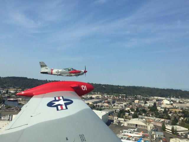 Departing KBFI in a formation flight ’“ Photo: Kassy Coan | AirlineReporter