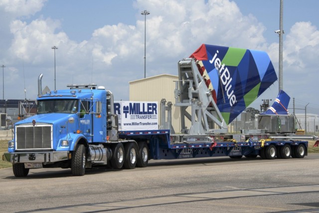 The initial large aircraft components arrived at the Airbus U.S. Manufacturing Facility in the summer of 2015, keeping the new Mobile, Alabama-based site on schedule to deliver its first aircraft — an A321ceo (current engine option) — to JetBlue in 2016 - Photo: Airbus