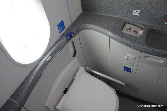 Lavatory on a Boeing 787 for ANA.