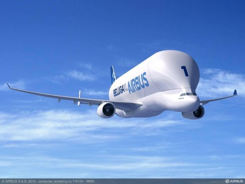 A mock-up of the Airbus Beluga XL, based on the A330-200 - Image: Airbus