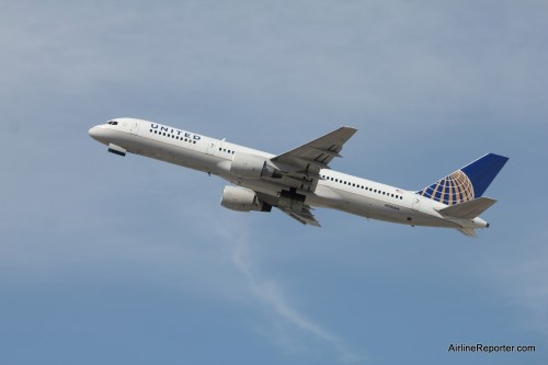A United Boeing 757, taking off from LAX
