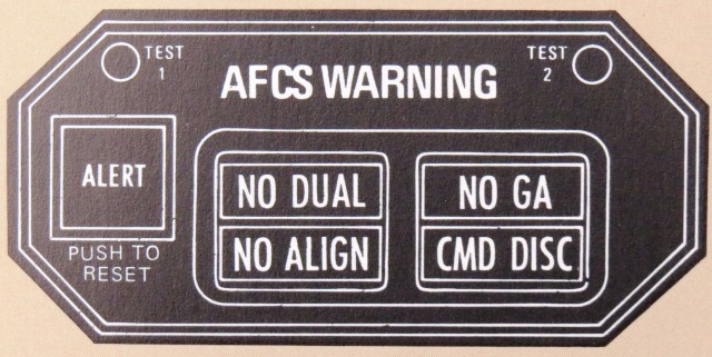 L-1011 AFCS Warning Panel Source: Lockheed-California Company