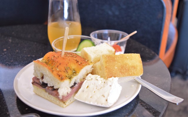 A selection of appetizers from Air France's lounge at SFO. Photo: John Nguyen | AirlineReporter