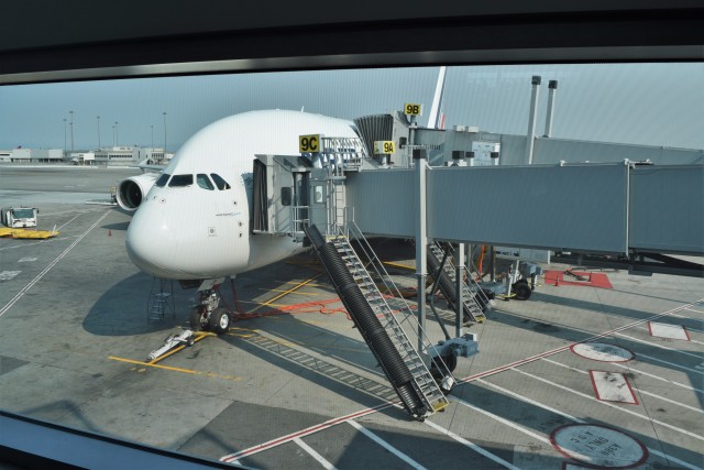 An Air France Airbus A380 parked at SFO. Photo: John Nguyen | AirlineReporter