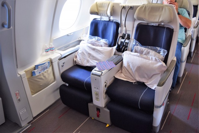 Row 81 (exit row) in Air France's Premium Economy cabin on the Airbus A380 - Photo: John Nguyen | AirlineReporter