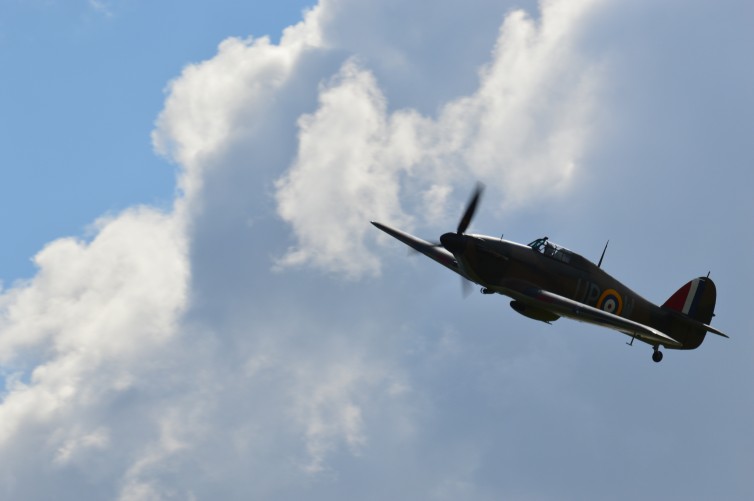 Hawker Hurricane Mk I giving chase - Photo: Lidia Long