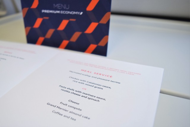 Premium Economy menus for Air France. Photo: John Nguyen | AirlineReporter