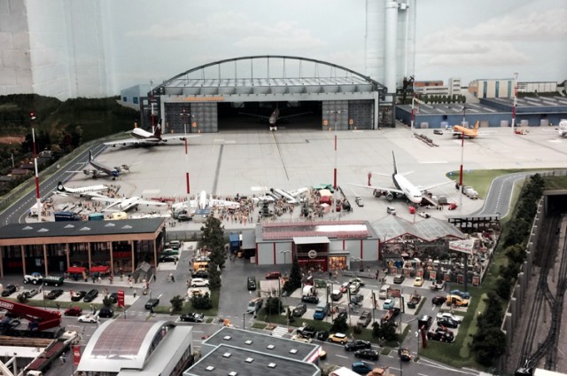 The maintenance area for the Minatur Wunderland airport - Photo: David Parker Brown