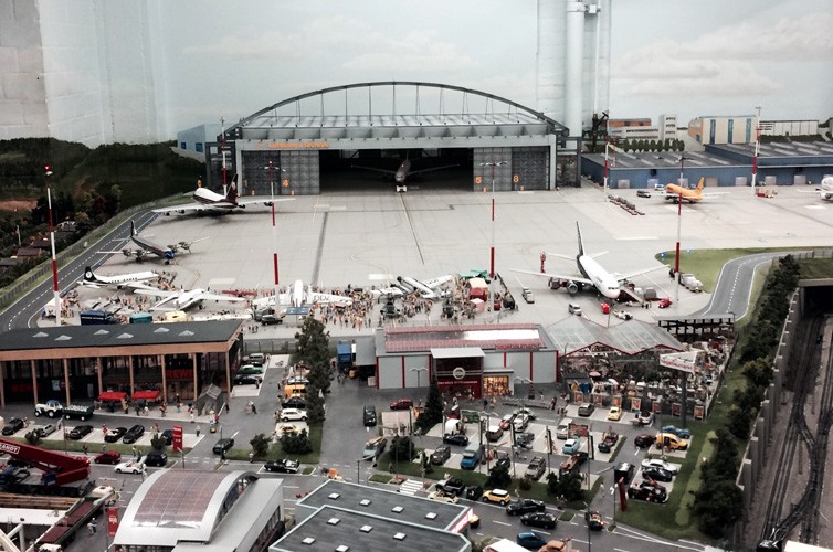 The maintenance area for the Minatur Wunderland airport - Photo: David Parker Brown