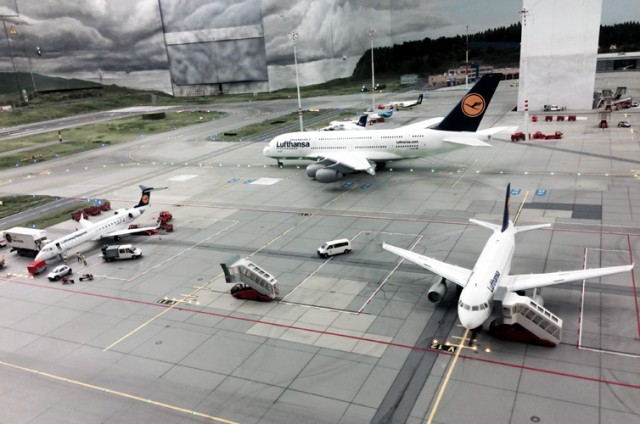 A Lufthansa Airbus A380 taxis for take off - Photo: David Parker Brown