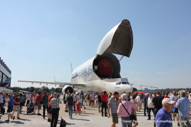 The cargo door is open and the Beluga is ready for some action