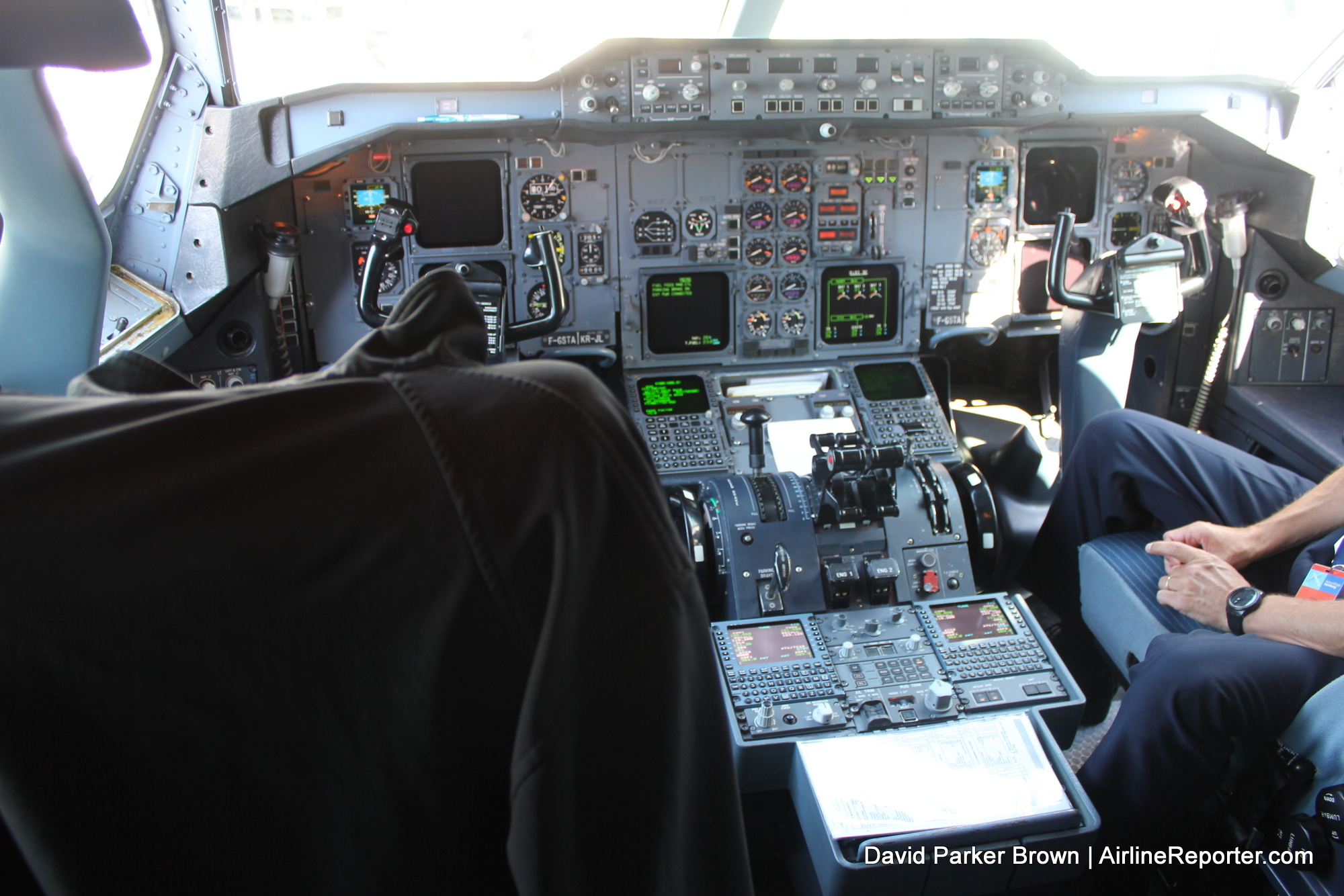 The flight deck of the A300-600ST.