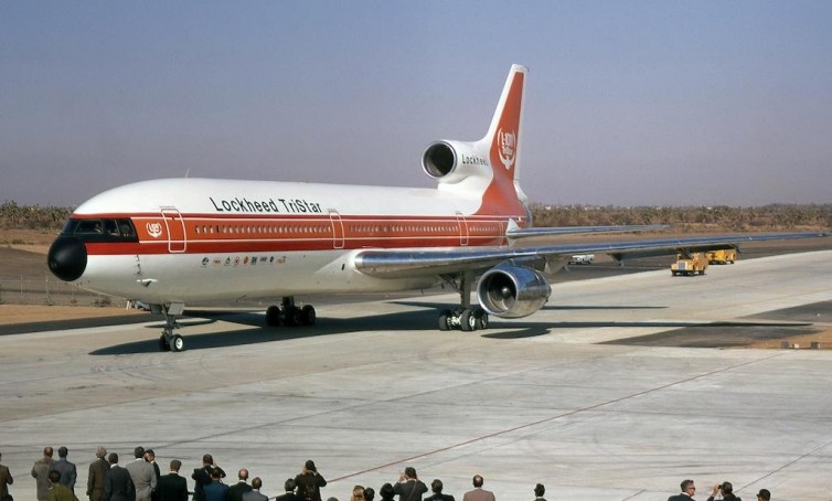 The L-1011 Prototype after completing her first flight - November 16, 1970