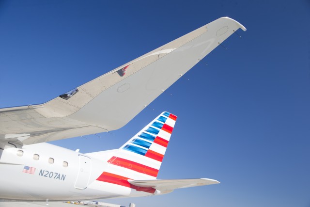 An Embraer E-175 at LAX. Photo: American Airlines