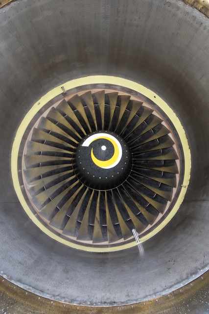 Looking down the nacelle of a Progress PS-90 engine - Photo: Bernie Leighton | AirlineReporter