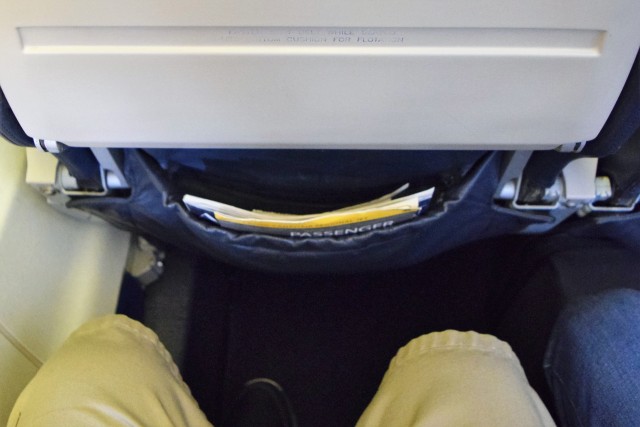 Legroom on an American Eagle CRJ-200. Photo: John Nguyen | AirlineReporter