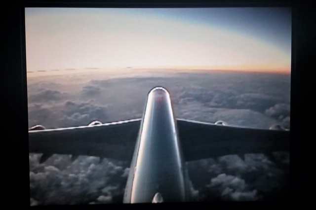 The sun rises over the Atlantic. Air France A380. Photo: John Nguyen | AirlineReporter