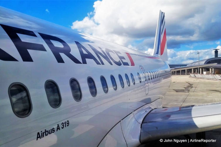 A closeup of our Air France A319.