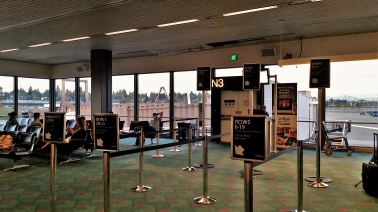 Alaska's new boarding lanes at Sea-Tac Airport. Photo: John Nguyen | Airline Reporter