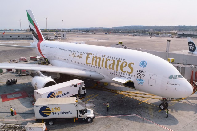 An Emirates A380 (A6-EOD) parked at SFO.Photo: John Nguyen | AirlineReporter