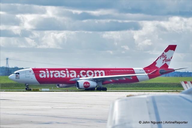 An Air Asia X A330-300 (9M-XXC) taxiing at CDG.