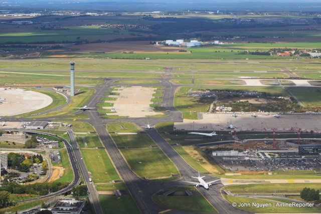 Takeoff view of CDG. I spy with my little eye... #Concorde