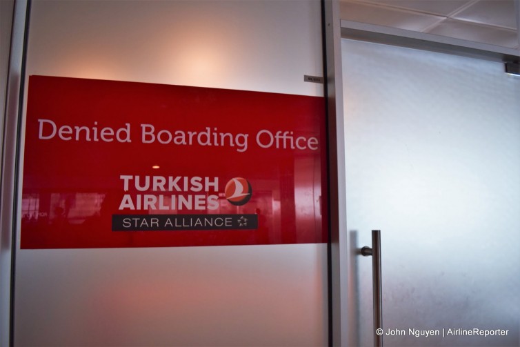 A whole office for passengers who are denied boarding.