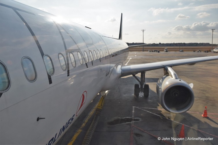 Our Turkish Airlines A320 to Vienna.