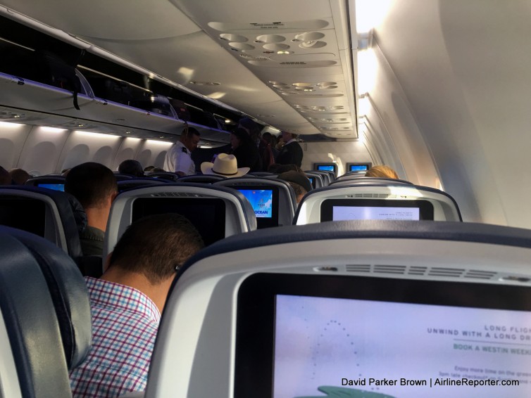 Boeing Sky Interior (with white lights) on Delta's 737