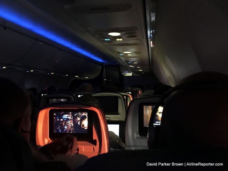 Cool lighting and in-seat IFE in Delta's 737