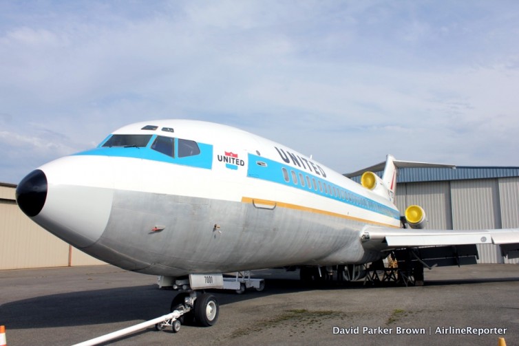 The first Boeing 727 sitting at Paine Field