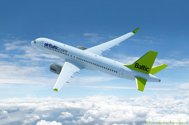 Air Baltic will be the launch customer for the CS300 Image: Bombardier Aerospace