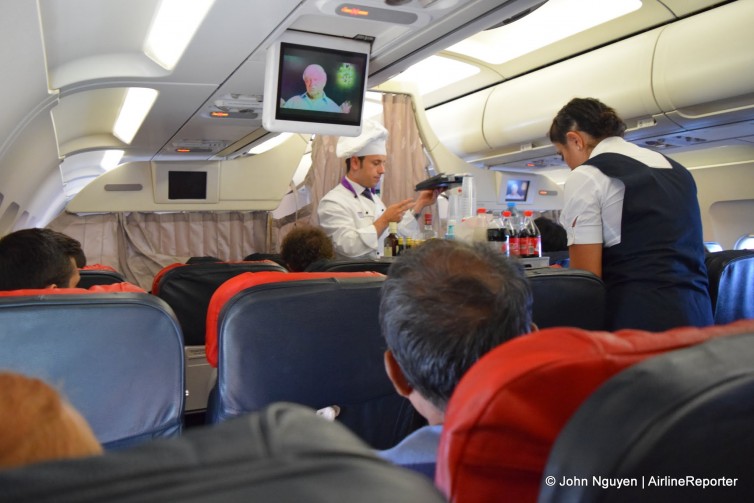 Why yes, that IS a chef serving Turkish economy passengers their meals. #PaxEx