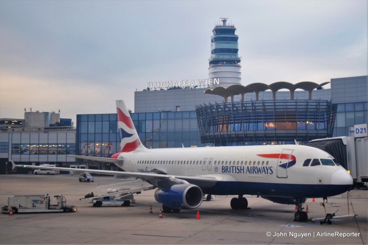 A British Airways A320 (G-EUUG) at VIE.