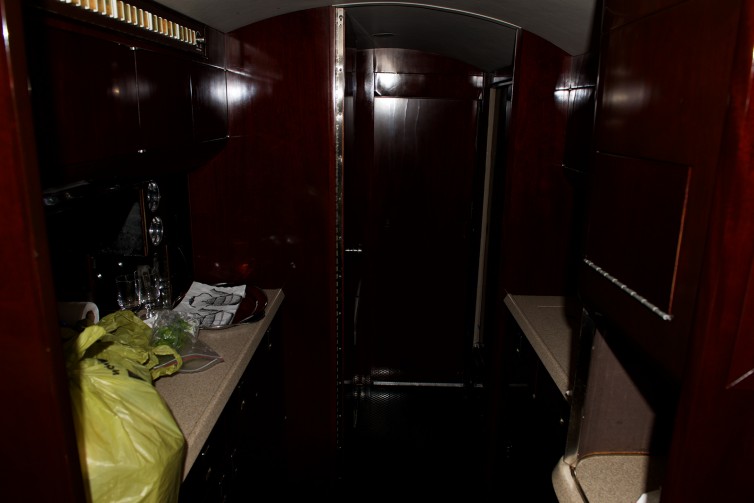 A little too dark for my tastes, but a well stocked galley none the less - Photo: Bernie Leighton | AirlineReporter