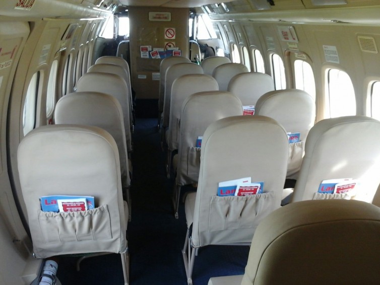 Interior of a Nature Air Let L-410 Turbolet - Image: Nature Air