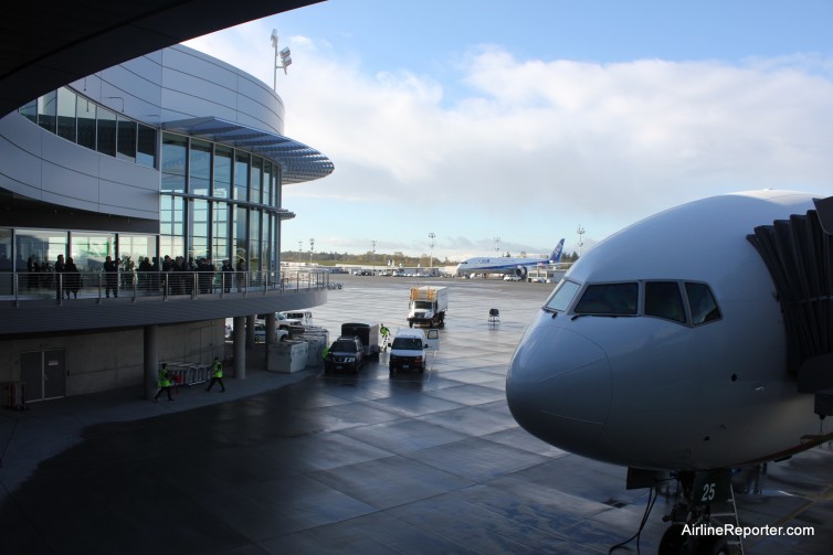 EVA's newest 777-300ER at the Boeing Delivery Center