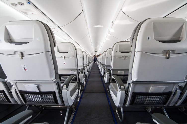 The CSeries cabin is billed as the widest in class Photo: Jacob Pfleger | AirlineReporter